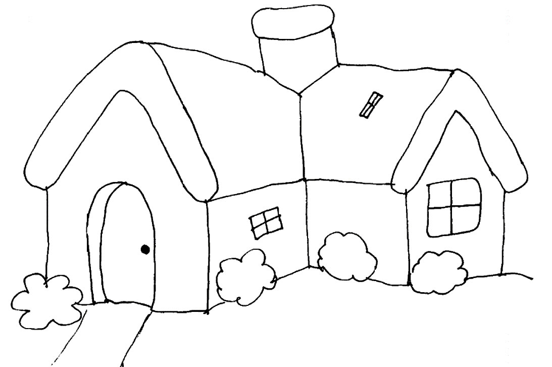 Dibujo para colorear: Casa (Edificios y Arquitectura) #64634 - Dibujos para Colorear e Imprimir Gratis