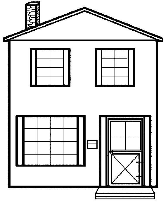 Dibujo para colorear: Casa (Edificios y Arquitectura) #64649 - Dibujos para Colorear e Imprimir Gratis
