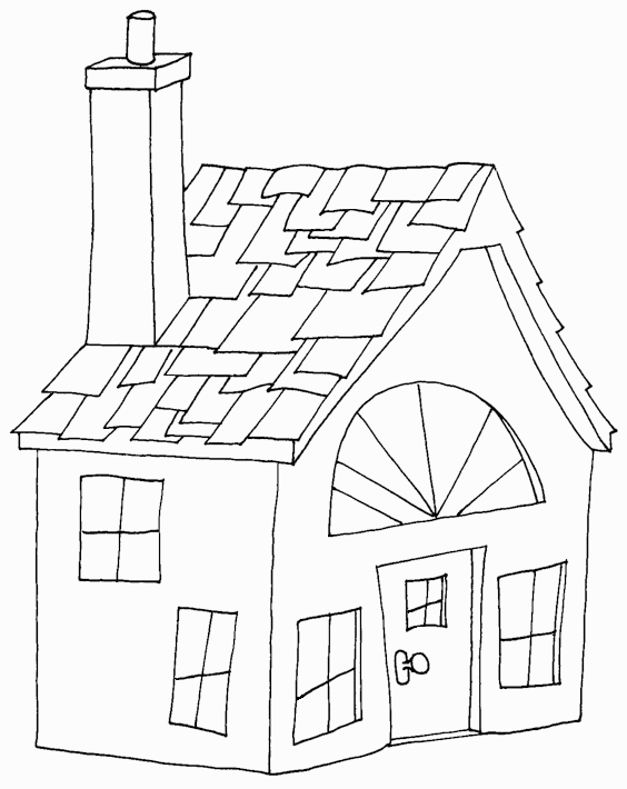 Dibujo para colorear: Casa (Edificios y Arquitectura) #64667 - Dibujos para Colorear e Imprimir Gratis