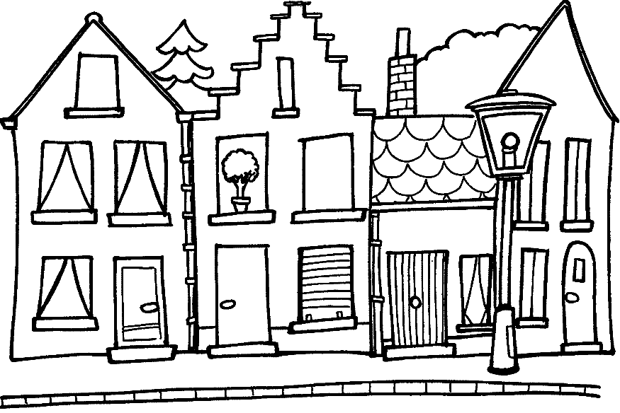 Dibujo para colorear: Casa (Edificios y Arquitectura) #64669 - Dibujos para Colorear e Imprimir Gratis