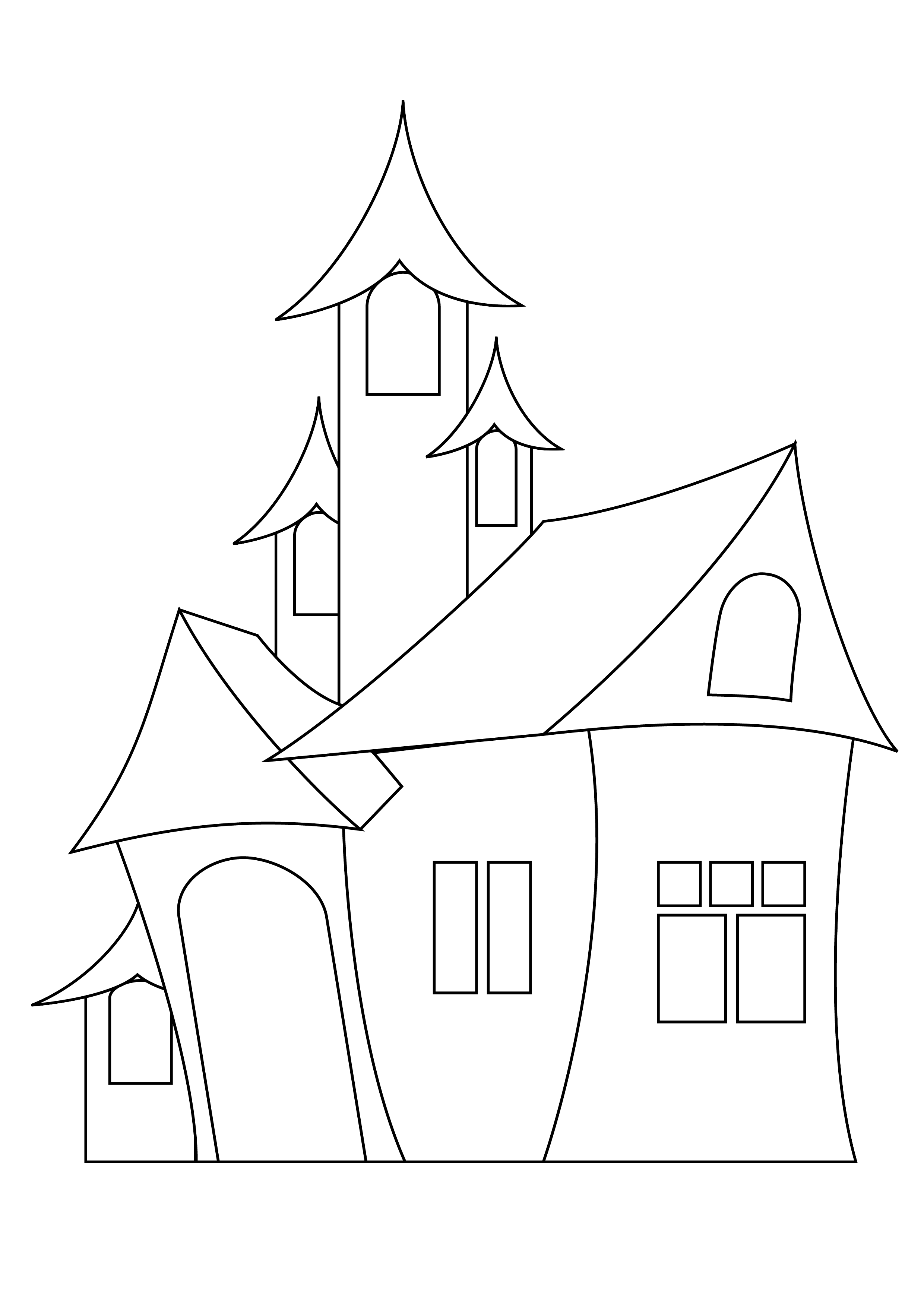 Dibujo para colorear: Casa (Edificios y Arquitectura) #64676 - Dibujos para Colorear e Imprimir Gratis