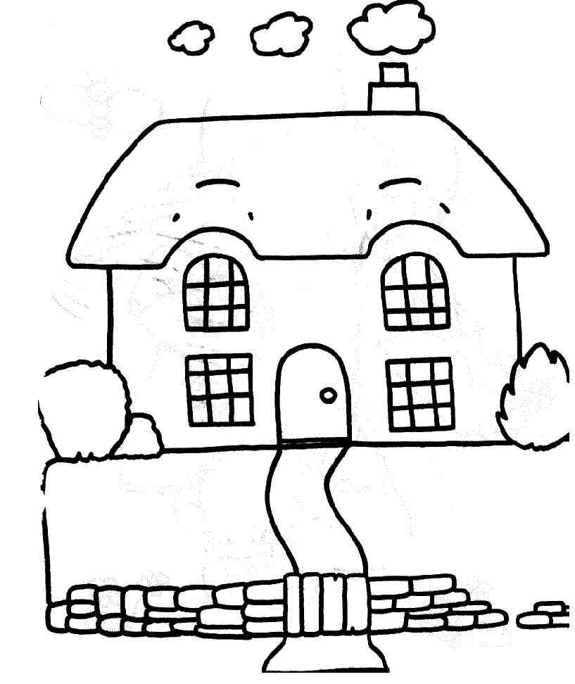 Dibujo para colorear: Casa (Edificios y Arquitectura) #64699 - Dibujos para Colorear e Imprimir Gratis