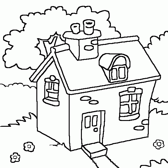 Dibujo para colorear: Casa (Edificios y Arquitectura) #64703 - Dibujos para Colorear e Imprimir Gratis