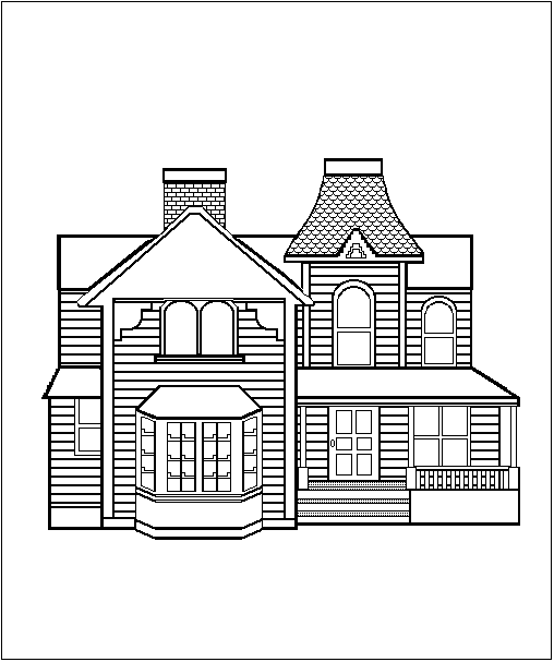 Dibujo para colorear: Casa (Edificios y Arquitectura) #64743 - Dibujos para Colorear e Imprimir Gratis