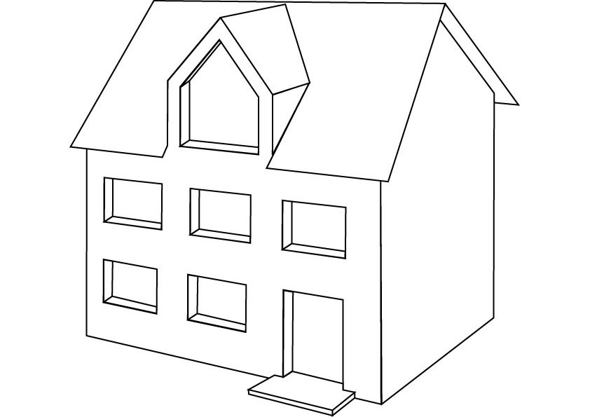 Dibujos de Casa #64747 (Edificios y Arquitectura) para colorear – Páginas  imprimibles gratis
