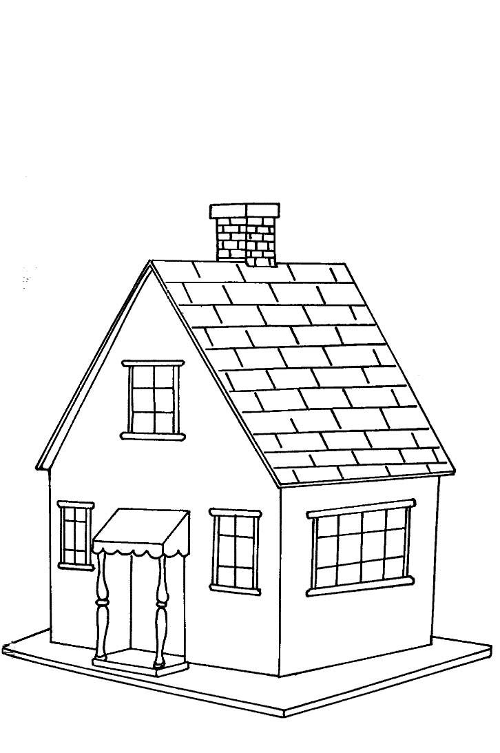 Dibujo para colorear: Casa (Edificios y Arquitectura) #64792 - Dibujos para Colorear e Imprimir Gratis