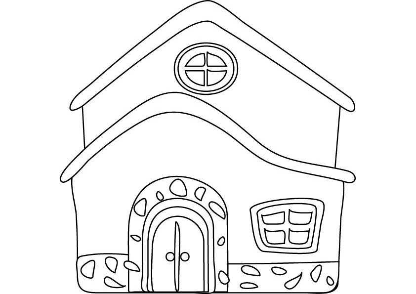 Dibujo para colorear: Casa (Edificios y Arquitectura) #64794 - Dibujos para Colorear e Imprimir Gratis