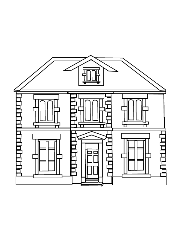 Dibujo para colorear: Casa (Edificios y Arquitectura) #64795 - Dibujos para Colorear e Imprimir Gratis