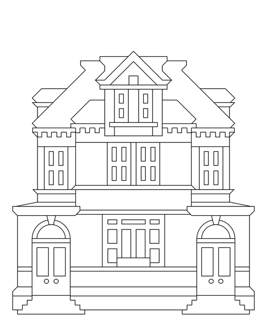 Dibujo para colorear: Casa (Edificios y Arquitectura) #64809 - Dibujos para Colorear e Imprimir Gratis