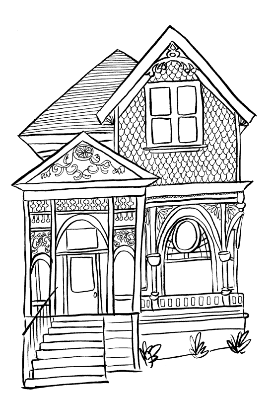 Dibujo para colorear: Casa (Edificios y Arquitectura) #66547 - Dibujos para Colorear e Imprimir Gratis