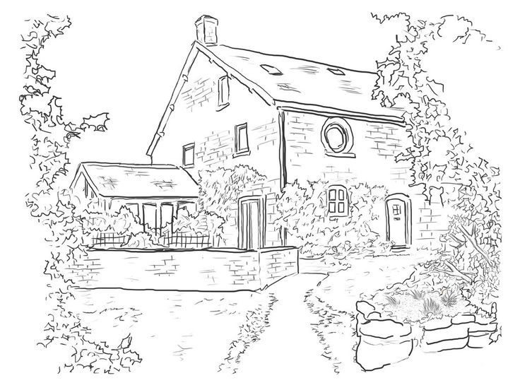 Dibujo para colorear: Casa (Edificios y Arquitectura) #66569 - Dibujos para Colorear e Imprimir Gratis