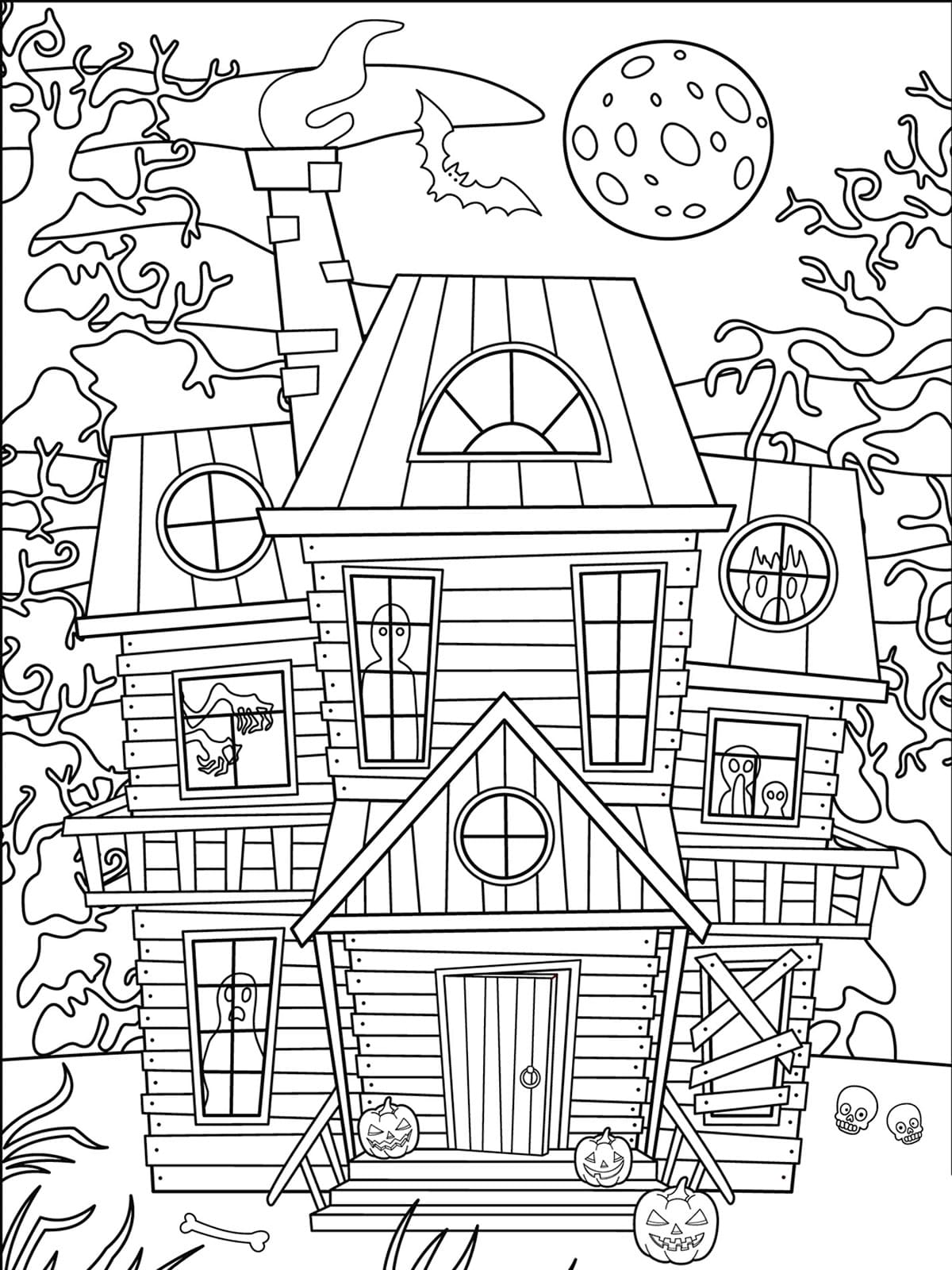 Dibujo gratuito Casa Embrujada #198056 de la coleccion Edificios y Arquitectura para imprimir