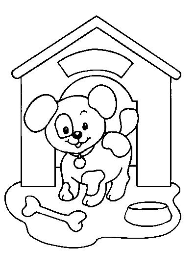 Dibujo para colorear: Caseta de Perro (Edificios y Arquitectura) #62334 - Dibujos para Colorear e Imprimir Gratis