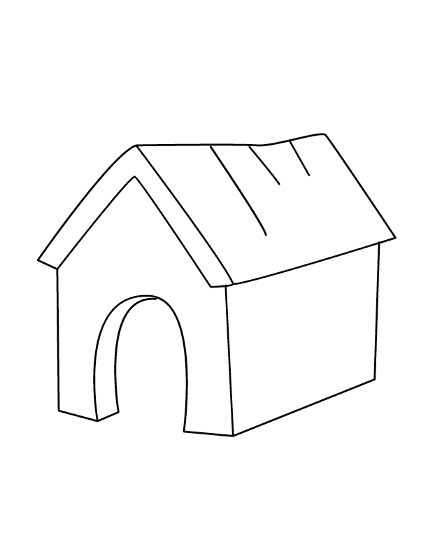 Dibujo para colorear: Caseta de Perro (Edificios y Arquitectura) #62338 - Dibujos para Colorear e Imprimir Gratis