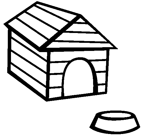 Dibujo para colorear: Caseta de Perro (Edificios y Arquitectura) #62341 - Dibujos para Colorear e Imprimir Gratis