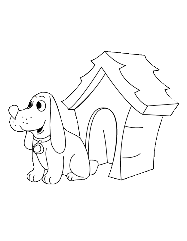 Dibujo para colorear: Caseta de Perro (Edificios y Arquitectura) #62344 - Dibujos para Colorear e Imprimir Gratis