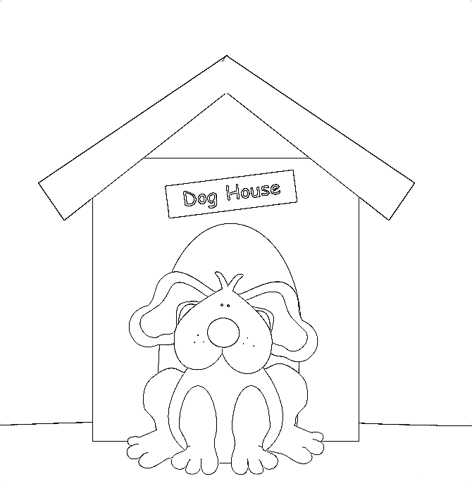 Dibujo para colorear: Caseta de Perro (Edificios y Arquitectura) #62348 - Dibujos para Colorear e Imprimir Gratis