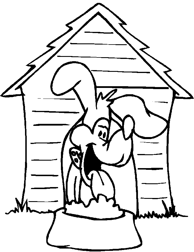 Dibujo para colorear: Caseta de Perro (Edificios y Arquitectura) #62351 - Dibujos para Colorear e Imprimir Gratis