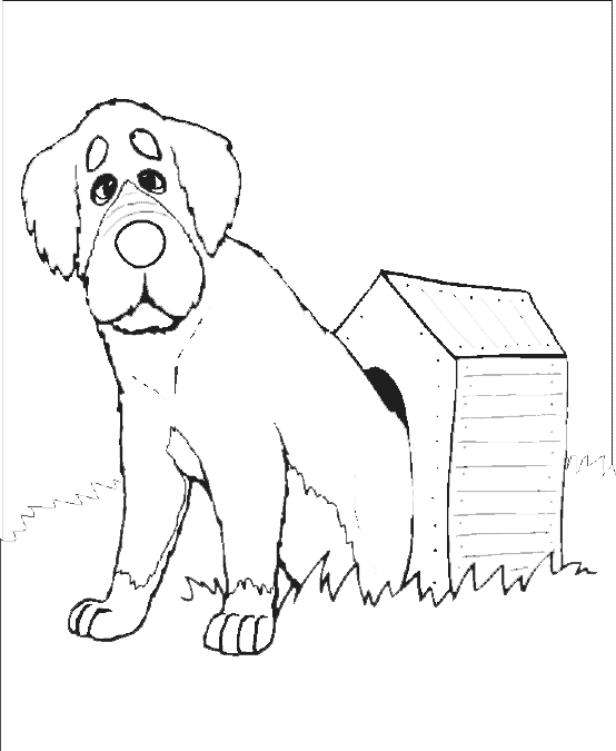 Dibujo para colorear: Caseta de Perro (Edificios y Arquitectura) #62358 - Dibujos para Colorear e Imprimir Gratis