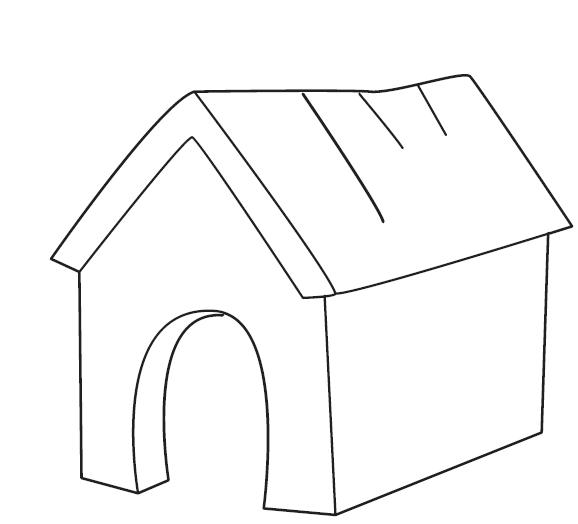 Dibujo para colorear: Caseta de Perro (Edificios y Arquitectura) #62361 - Dibujos para Colorear e Imprimir Gratis