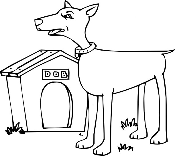 Dibujo para colorear: Caseta de Perro (Edificios y Arquitectura) #62382 - Dibujos para Colorear e Imprimir Gratis