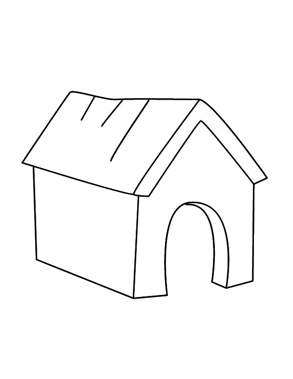 Dibujo para colorear: Caseta de Perro (Edificios y Arquitectura) #62394 - Dibujos para Colorear e Imprimir Gratis