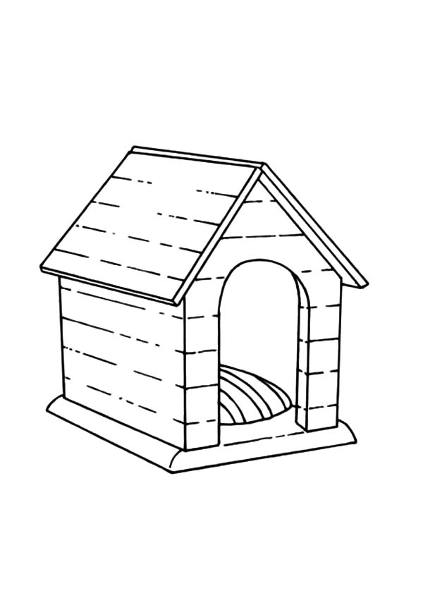 Dibujo para colorear: Caseta de Perro (Edificios y Arquitectura) #62396 - Dibujos para Colorear e Imprimir Gratis