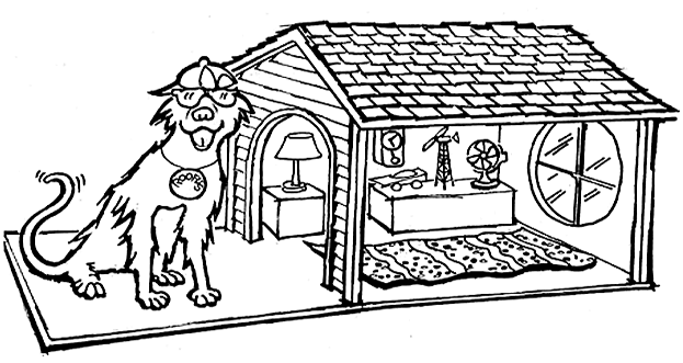 Dibujo para colorear: Caseta de Perro (Edificios y Arquitectura) #62413 - Dibujos para Colorear e Imprimir Gratis