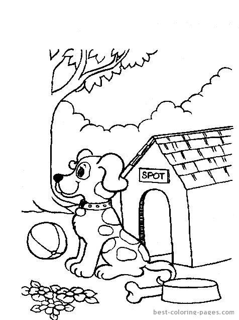 Dibujo para colorear: Caseta de Perro (Edificios y Arquitectura) #62423 - Dibujos para Colorear e Imprimir Gratis