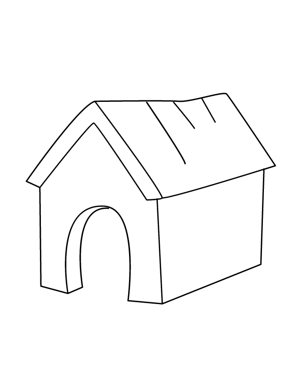 Dibujo para colorear: Caseta del perro (Edificios y Arquitectura) #62338 - Dibujos para Colorear e Imprimir Gratis