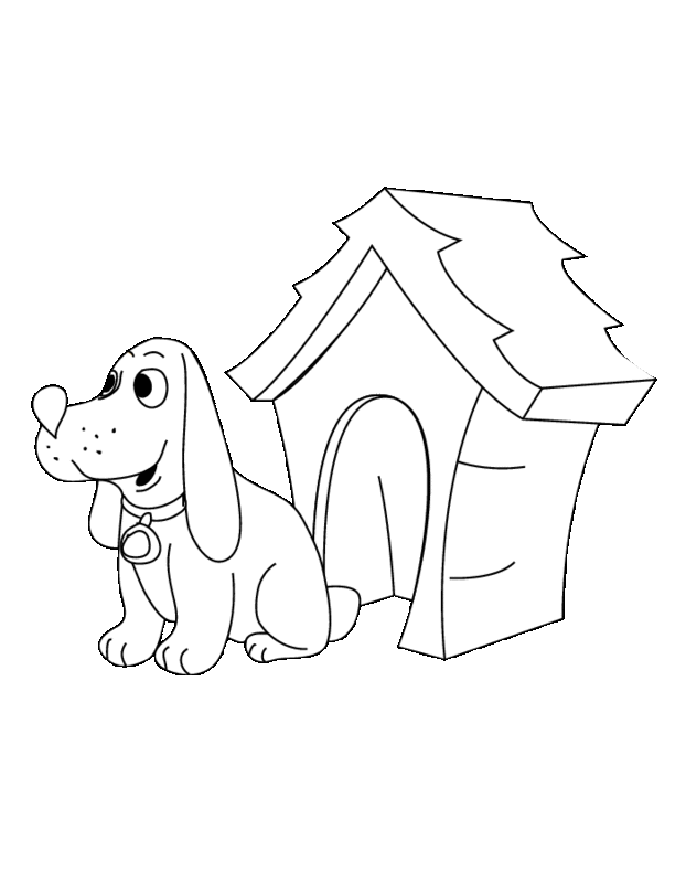 Dibujo para colorear: Caseta del perro (Edificios y Arquitectura) #62344 - Dibujos para Colorear e Imprimir Gratis