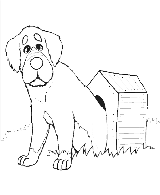 Dibujo para colorear: Caseta del perro (Edificios y Arquitectura) #62358 - Dibujos para Colorear e Imprimir Gratis