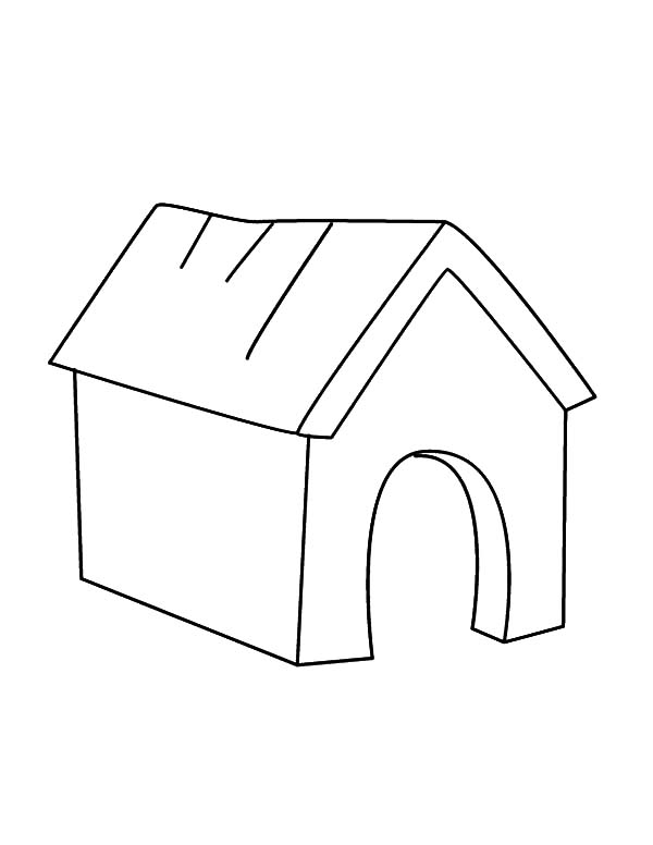 Dibujo para colorear: Caseta del perro (Edificios y Arquitectura) #62394 - Dibujos para Colorear e Imprimir Gratis
