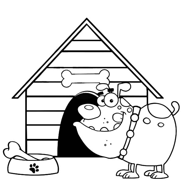 Dibujo para colorear: Caseta del perro (Edificios y Arquitectura) #62459 - Dibujos para Colorear e Imprimir Gratis