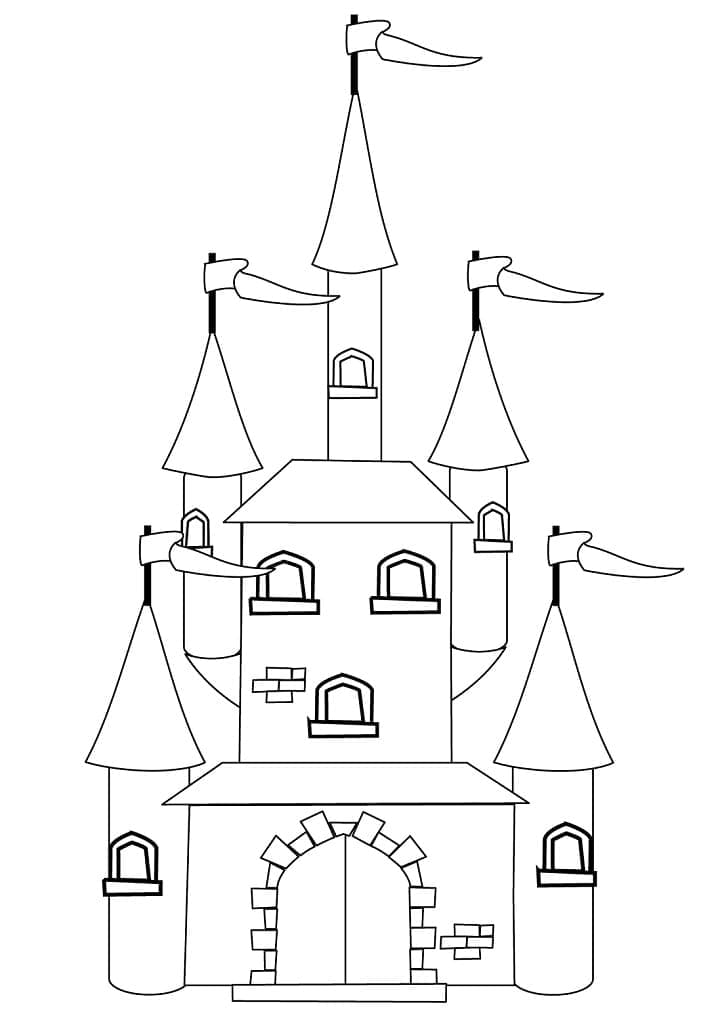 Dibujo gratuito Castillo #177451 de la coleccion Edificios y Arquitectura para imprimir