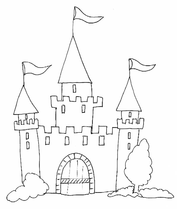 Dibujo para colorear: Castillo (Edificios y Arquitectura) #62048 - Dibujos para Colorear e Imprimir Gratis