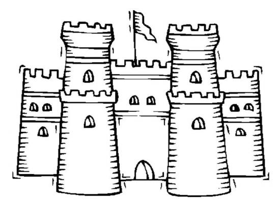 Dibujo para colorear: Castillo (Edificios y Arquitectura) #62056 - Dibujos para Colorear e Imprimir Gratis