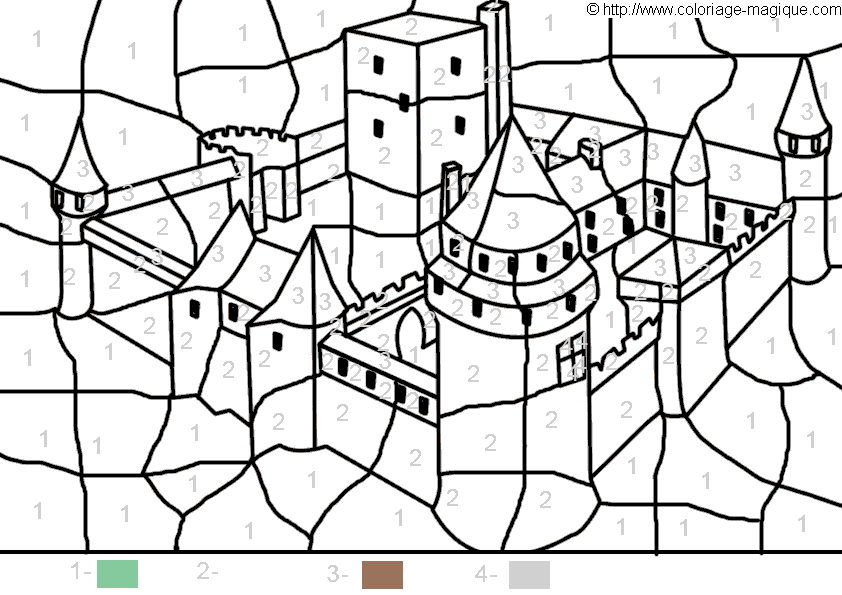 Dibujo para colorear: Castillo (Edificios y Arquitectura) #62098 - Dibujos para Colorear e Imprimir Gratis