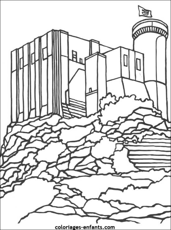 Dibujo para colorear: Castillo (Edificios y Arquitectura) #62120 - Dibujos para Colorear e Imprimir Gratis