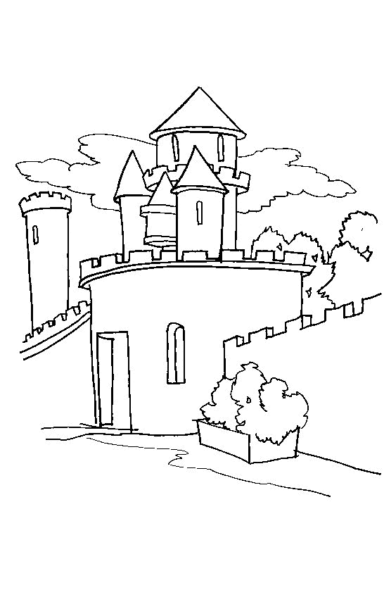 Dibujo para colorear: Castillo (Edificios y Arquitectura) #62159 - Dibujos para Colorear e Imprimir Gratis