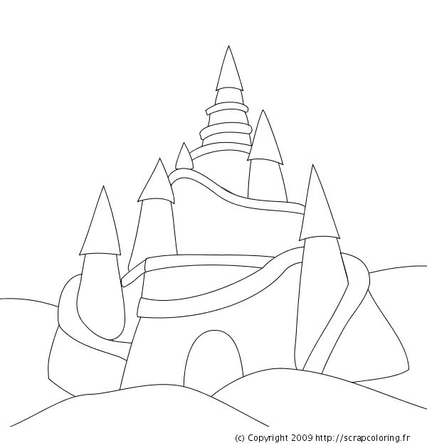 Dibujo para colorear: Castillo (Edificios y Arquitectura) #62173 - Dibujos para Colorear e Imprimir Gratis