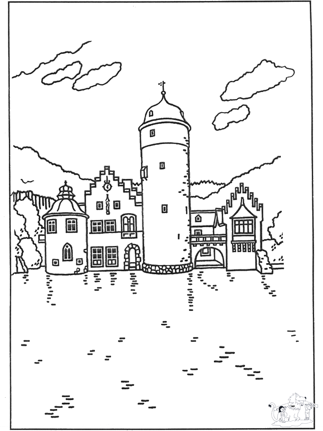 Dibujo para colorear: Castillo (Edificios y Arquitectura) #62215 - Dibujos para Colorear e Imprimir Gratis