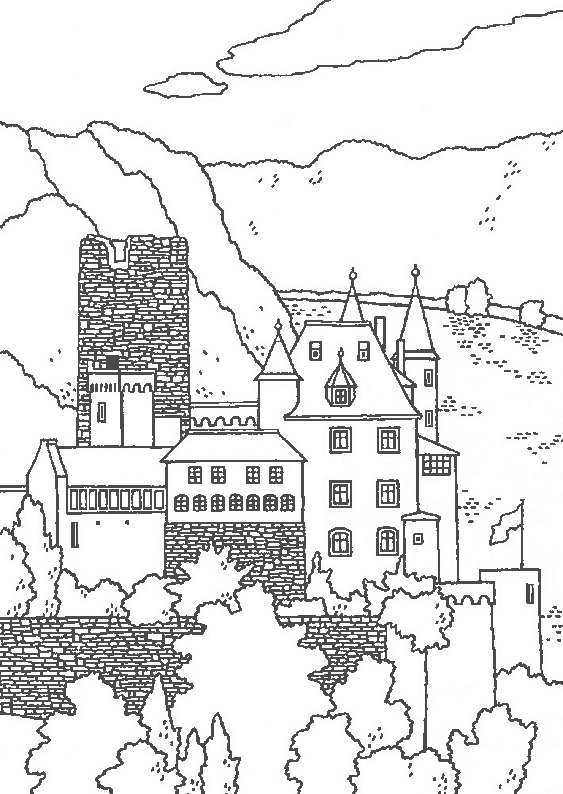 Dibujo para colorear: Castillo (Edificios y Arquitectura) #62218 - Dibujos para Colorear e Imprimir Gratis