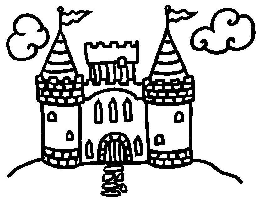Dibujo para colorear: Castillo (Edificios y Arquitectura) #62242 - Dibujos para Colorear e Imprimir Gratis