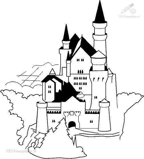 Dibujo para colorear: Castillo (Edificios y Arquitectura) #62273 - Dibujos para Colorear e Imprimir Gratis