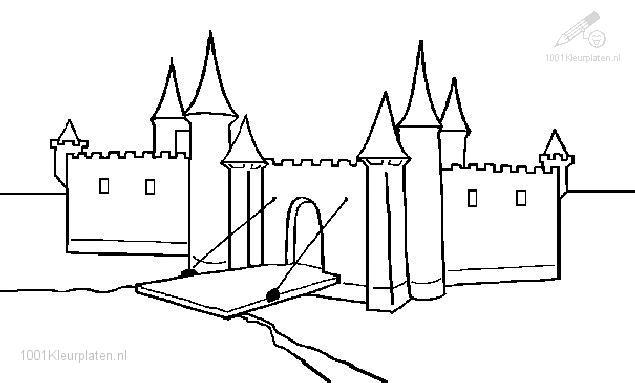 Dibujo para colorear: Castillo (Edificios y Arquitectura) #62300 - Dibujos para Colorear e Imprimir Gratis