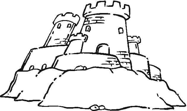 Dibujo para colorear: Castillo (Edificios y Arquitectura) #62306 - Dibujos para Colorear e Imprimir Gratis