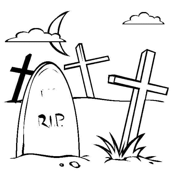 Dibujo gratuito Cementerio #204232 de la coleccion Edificios y Arquitectura para imprimir