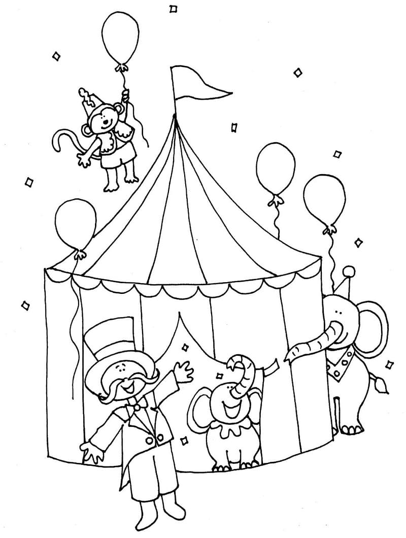 Dibujo gratuito Circo #190054 de la coleccion Edificios y Arquitectura para imprimir