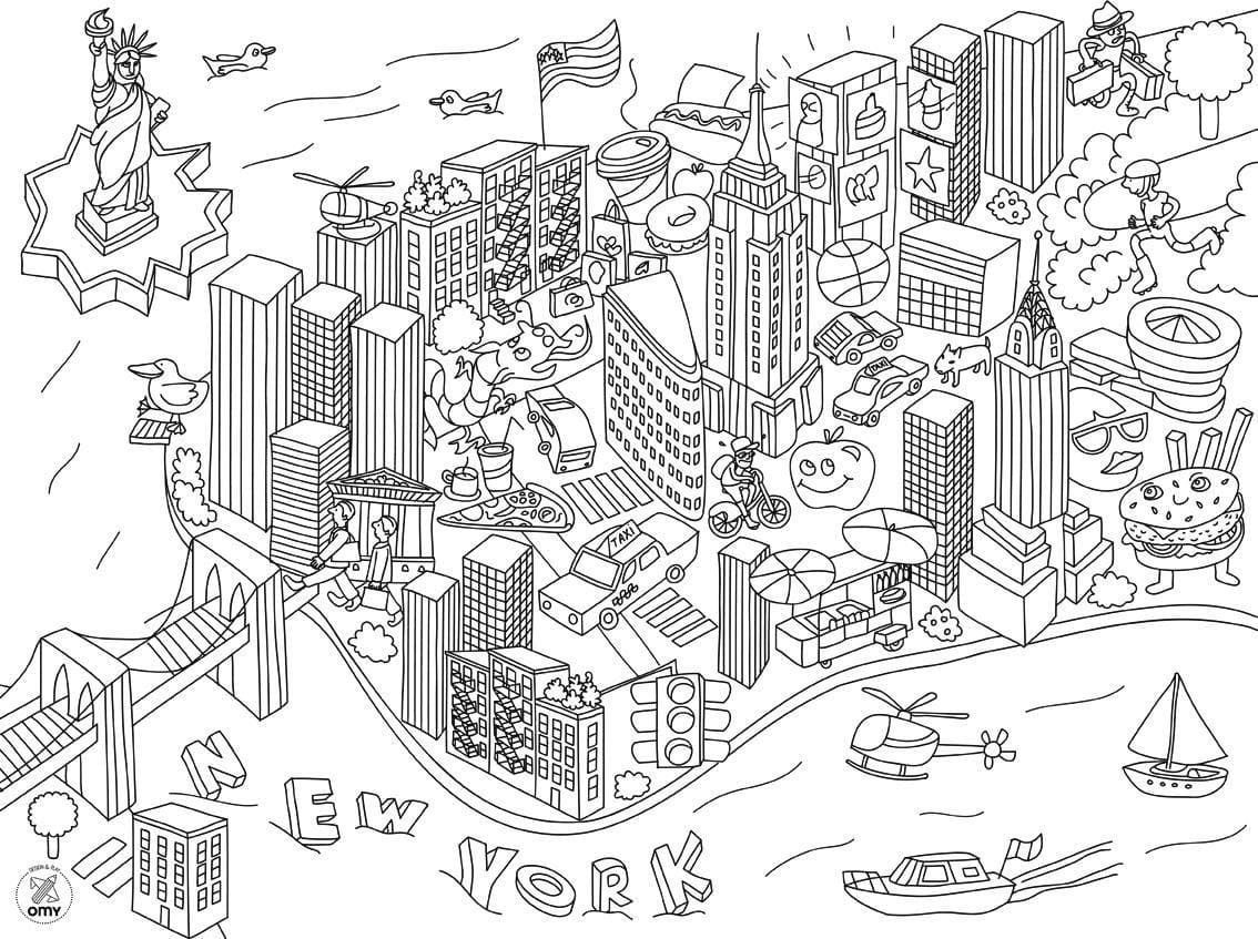 Dibujo gratuito Ciudad #200582 de la coleccion Edificios y Arquitectura para imprimir